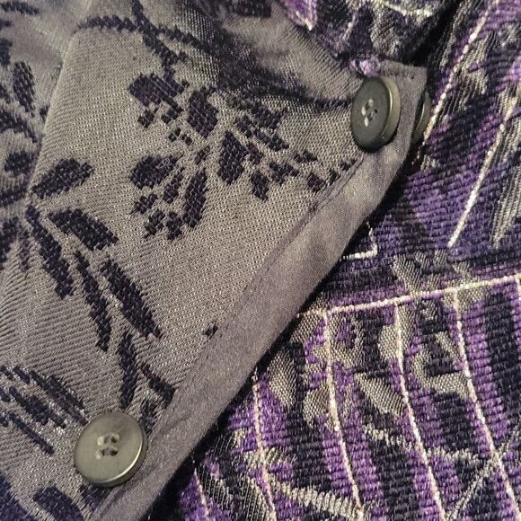 VTG COLDWATER CREEK 1990s Metallic Surrealism Asian Interchangeable Jacket - Picture 5 of 10